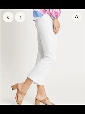 Grayson Cotton Sateen  Cropped White Pants - Clean Straight Crop